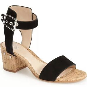Vince Camuto Baeden Ankle Strap Black Sandals